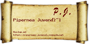 Pipernea Juvenál névjegykártya